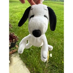 Vintage Applause Peanuts Snoopy Plush Stuffed Animal White Beagle Red Collar 8in